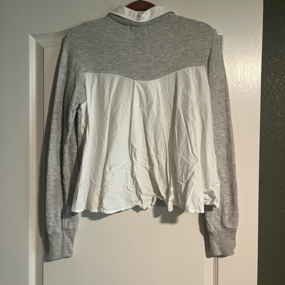 Monrow mixed material polo top - Picture 5 of 5